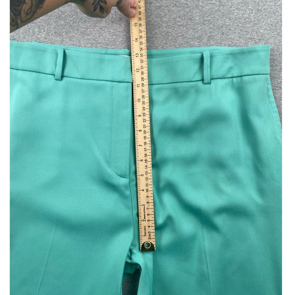 REISS Ember High-Rise Slim Straight Leg Trouser Pants Womens 14 Teal Blue Green - Picture 9 of 14